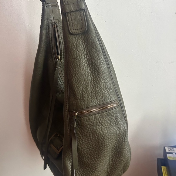 Banana Republic Dark Green Leather Shoulder Bag - Picture 2 of 5